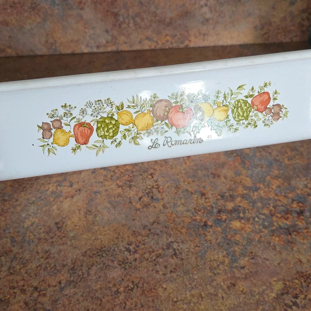 Vintage Corningware Spice O' Life Le Romarin Roasting Pan A-21